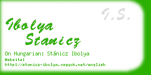 ibolya stanicz business card