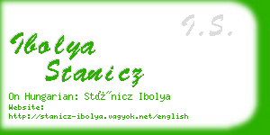 ibolya stanicz business card